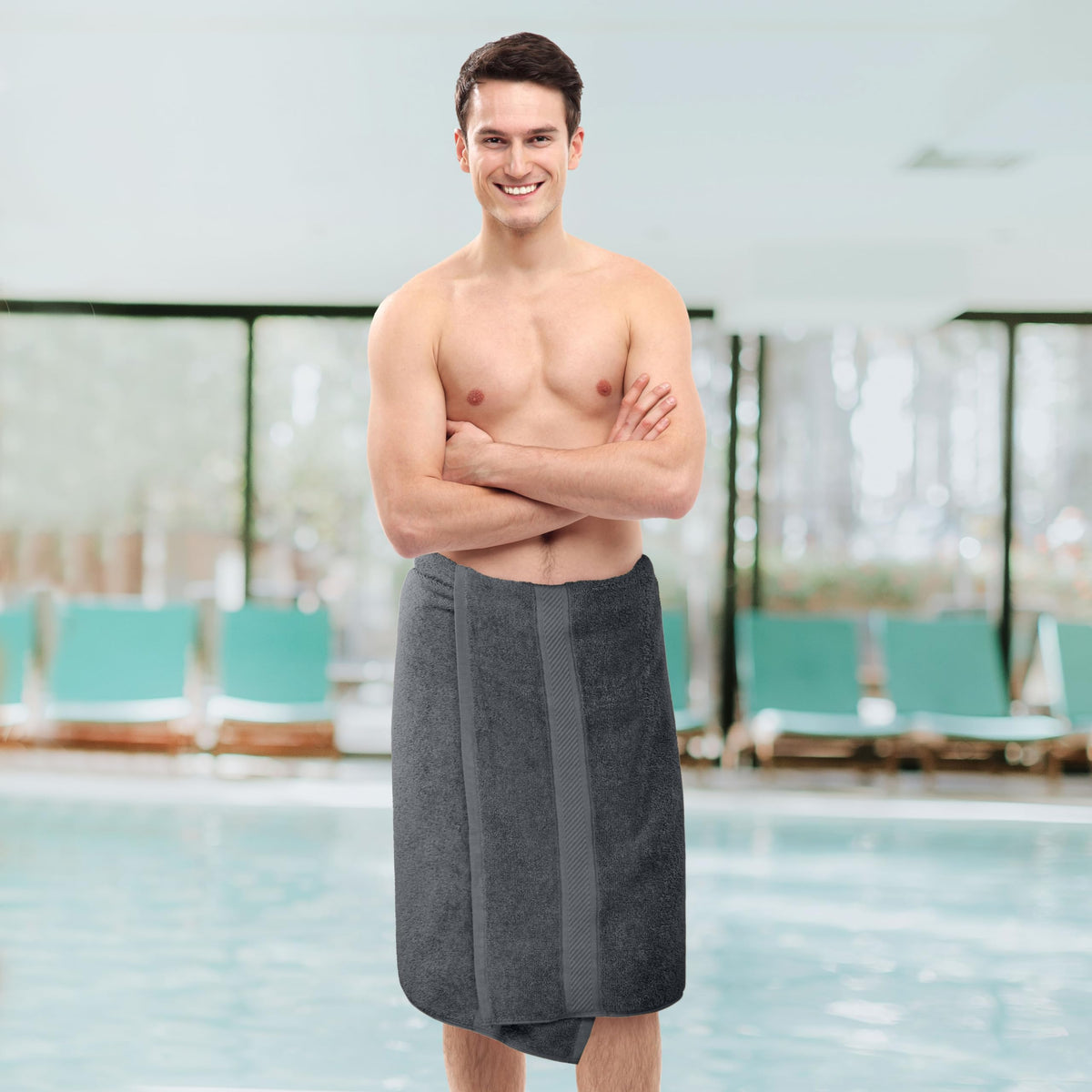 Utopia Towels Cotton Bath Towels, 24 x 48 in, Grey, 6 Pack