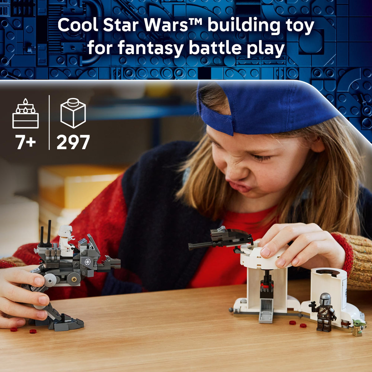 LEGO Star Wars AT-RT Attack with Mandalorian and Grogu, 75444