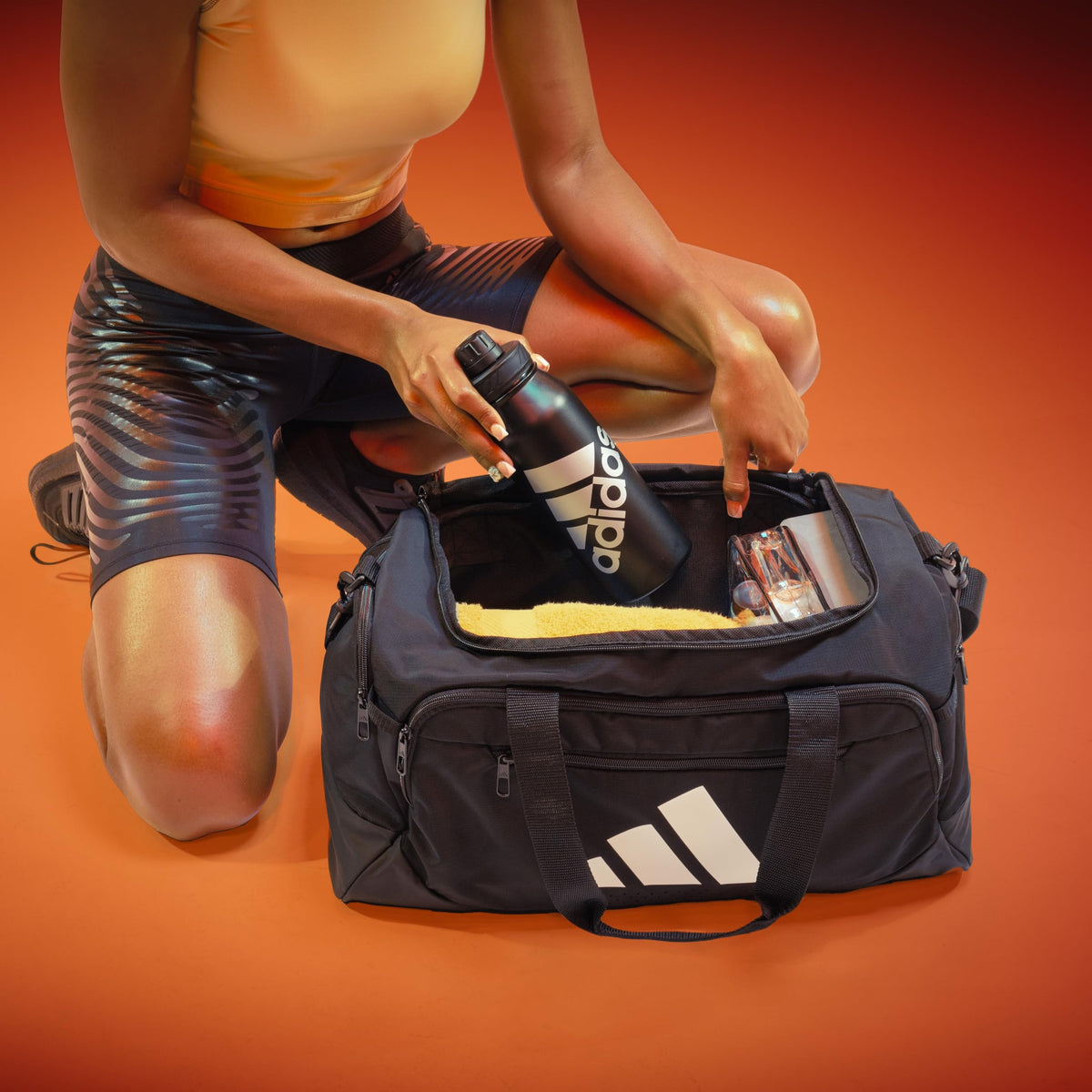 Adidas Unisex Defender 5 Small Duffel Bag, Crystal Sky/Wonder Blue