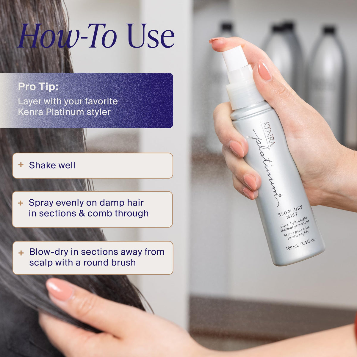Kenra Platinum Blow-Dry Mist Heat Protectant, 100 mL