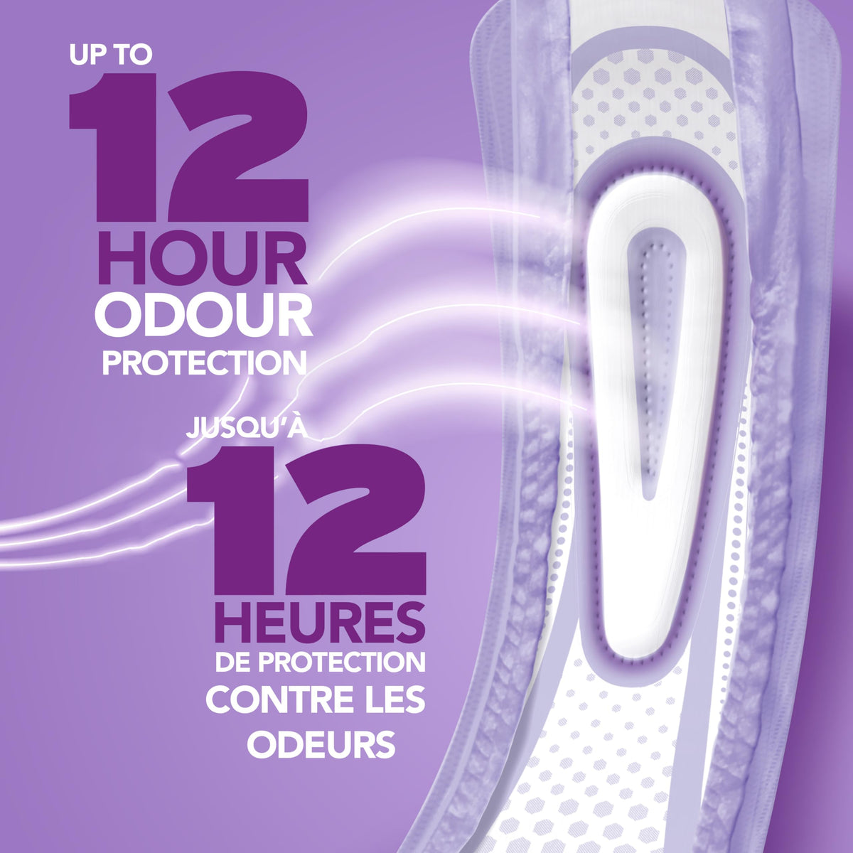 Poise Overnight Ultra Thin Incontinence Pads, Long, 60 Count