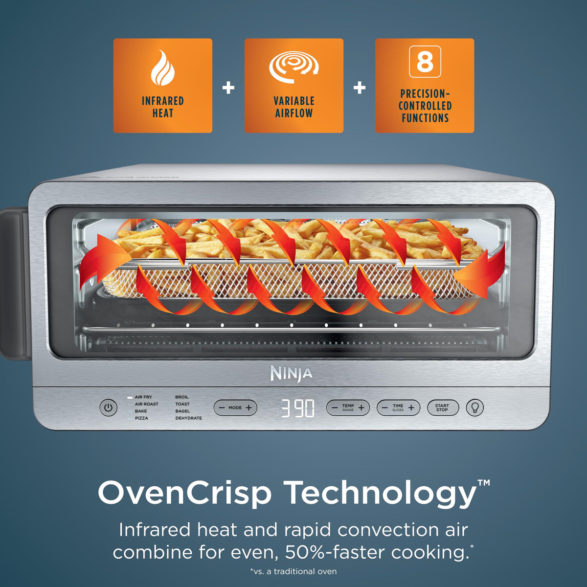 Ninja SP151C Flip Toaster Oven & Air Fryer, 8-in-1
