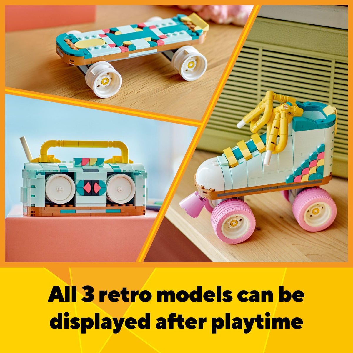 LEGO Creator 3-in-1 Retro Roller Skate Building Kit, 31148