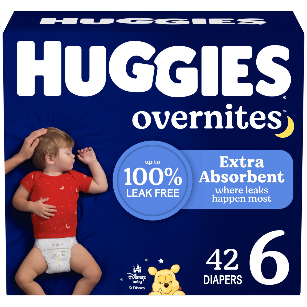 Huggies Overnites Overnight Diapers, Size 6 (35+ lbs), 42 Count
