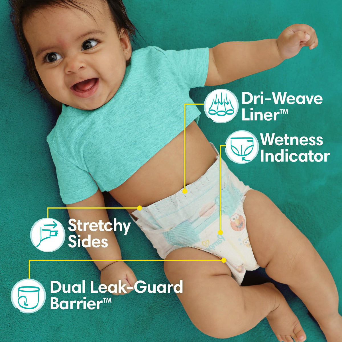 Pampers Baby Dry Diapers, Size 6, 108 Count