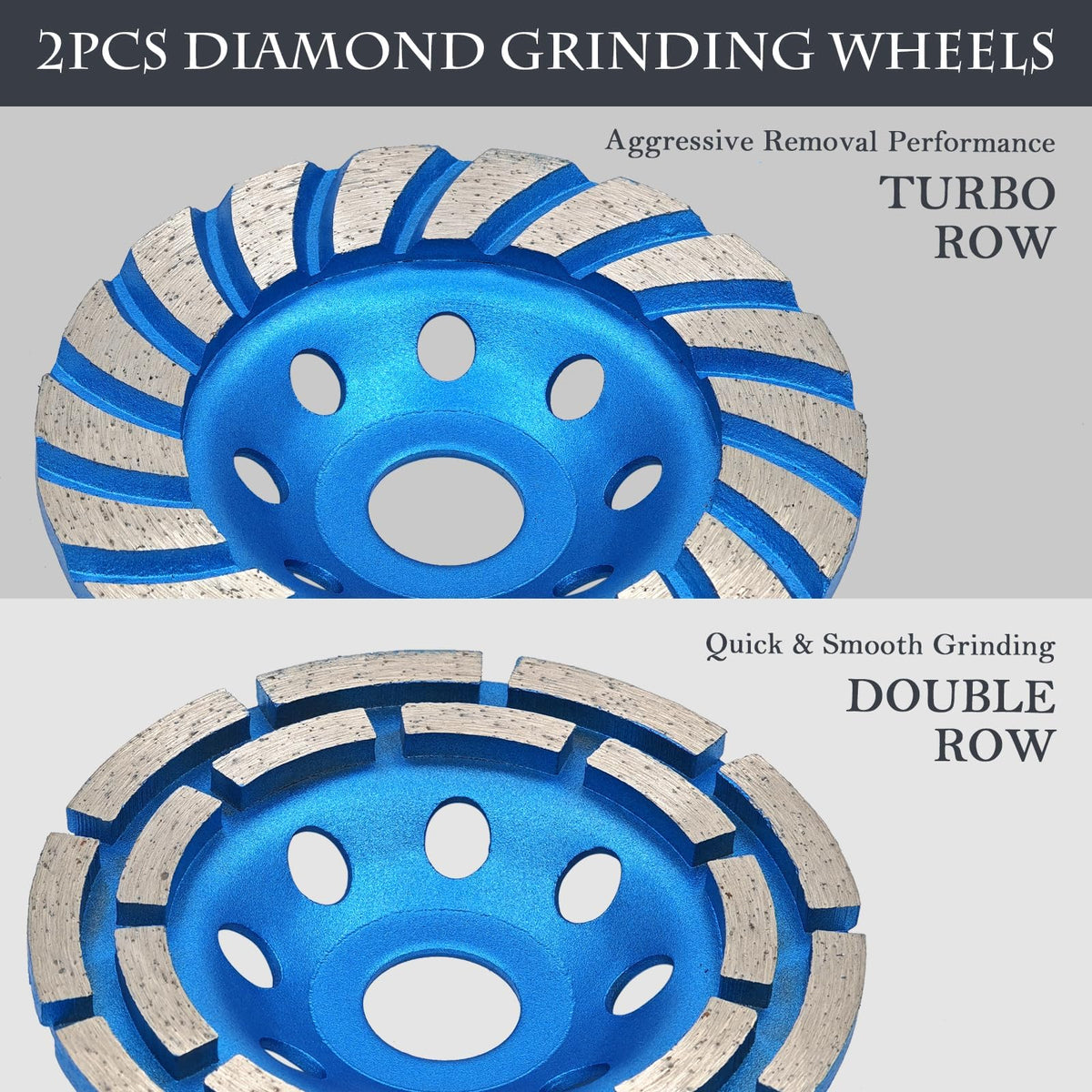 SWIGRANCE Diamond Concrete Grinding Cup Wheels, 4-1/2" (2 Pack)