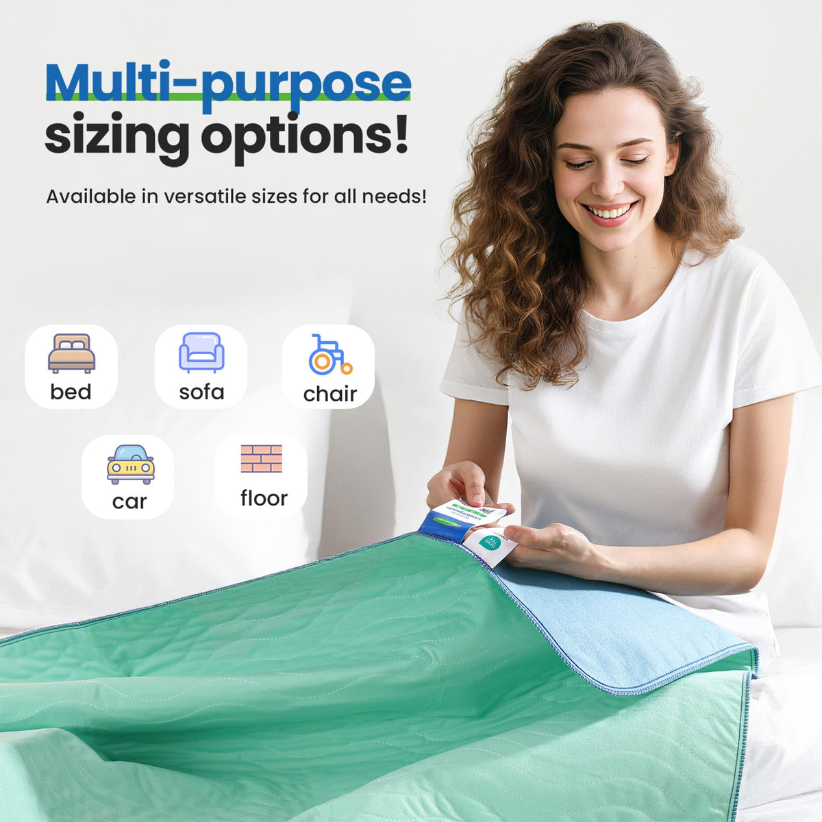 Noovirum Washable Underpads, 34 x 36 in, 4 Pack
