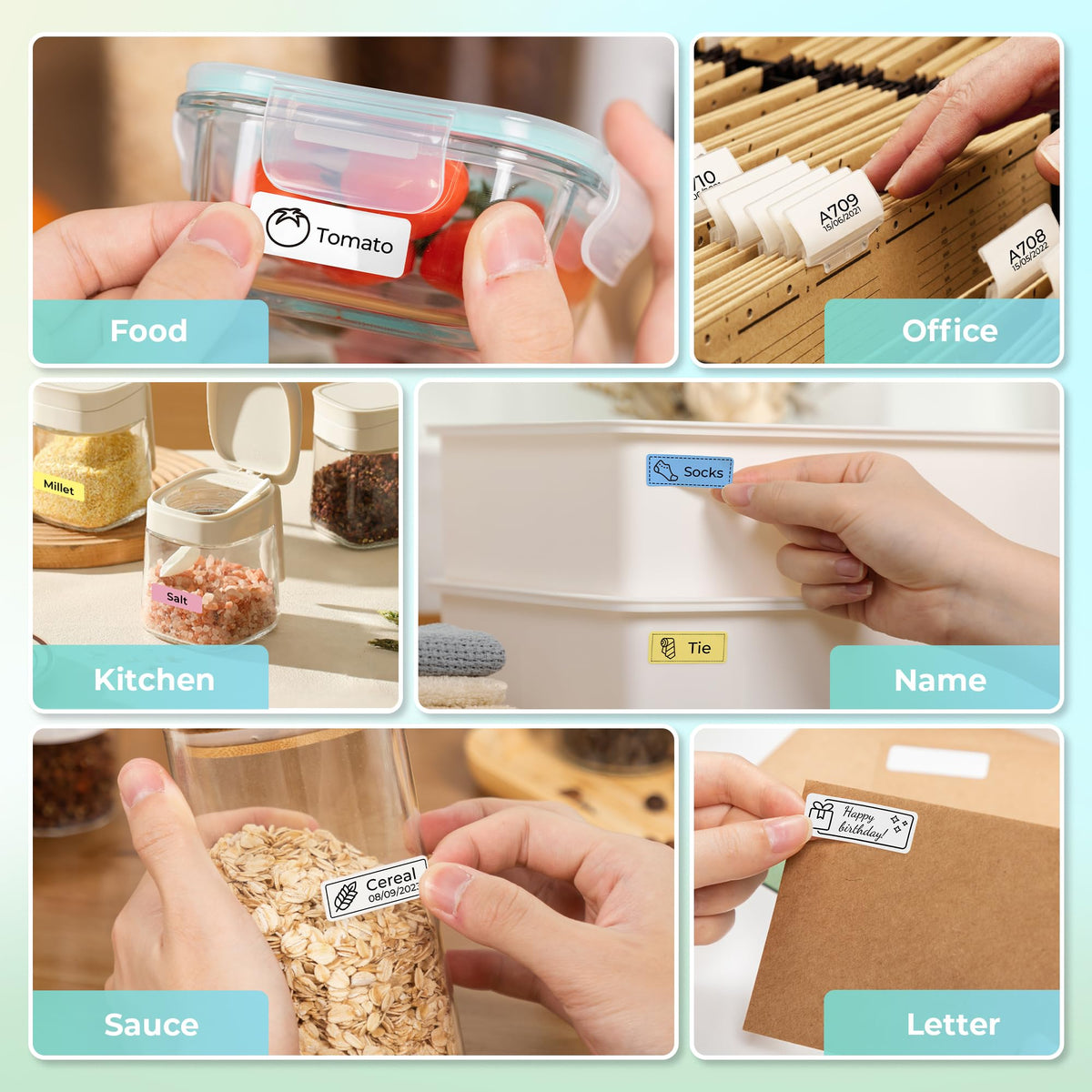 Nelko P21 Portable Bluetooth Label Maker with Tape, White