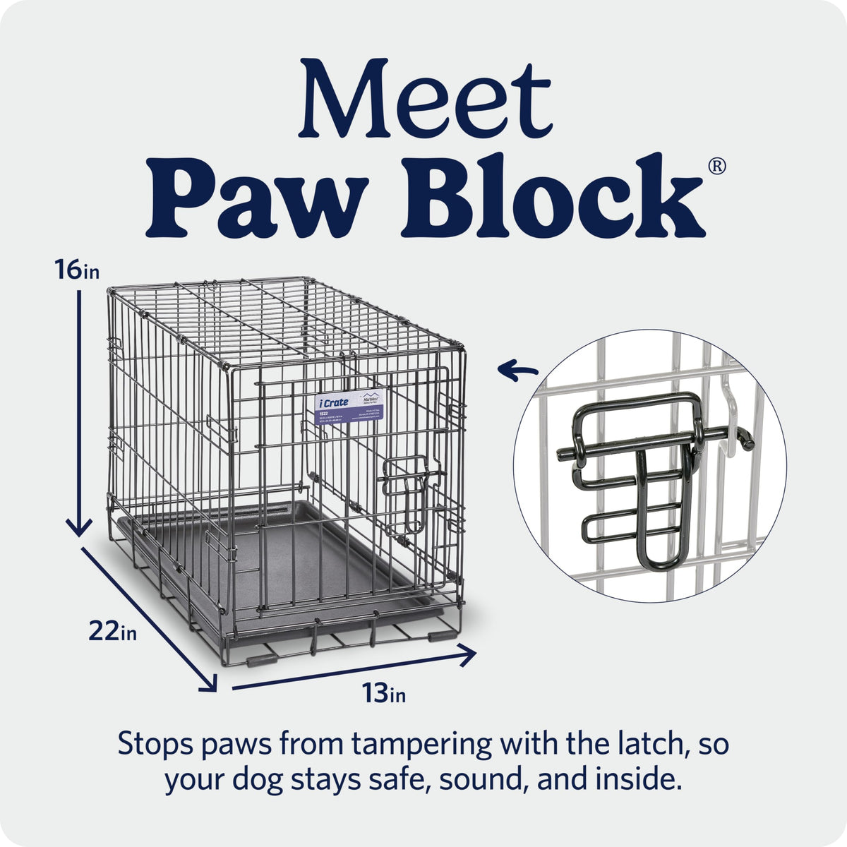 MidWest Homes for Pets iCrate Folding Dog Crate, 22 Inch