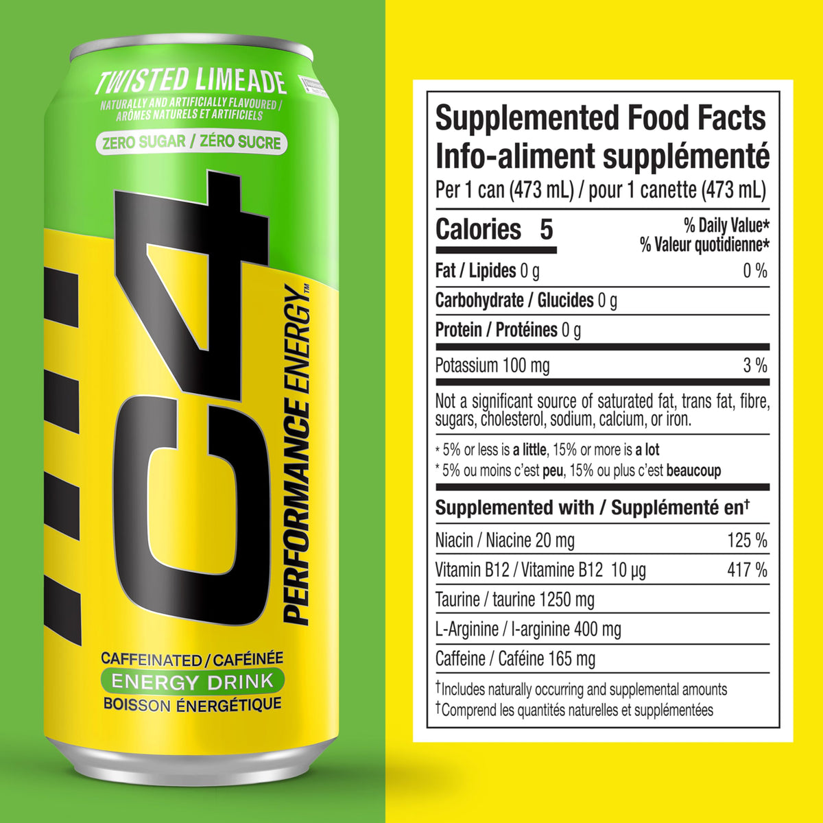 Cellucor C4 Energy Drink, Twisted Limeade, 473mL, 12 Count