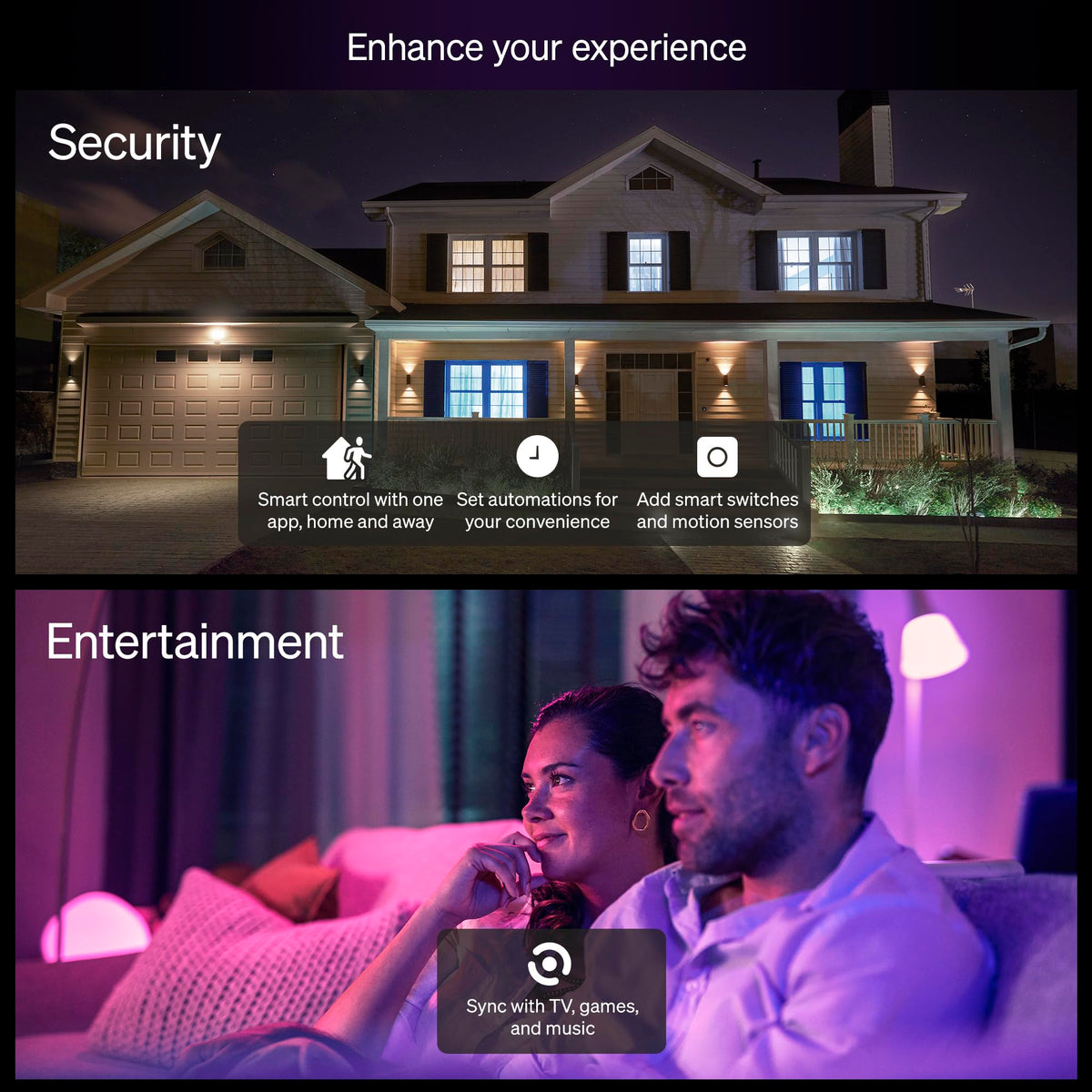 Philips Hue Essential Smart LED A19 Bulb, 4 Pack
