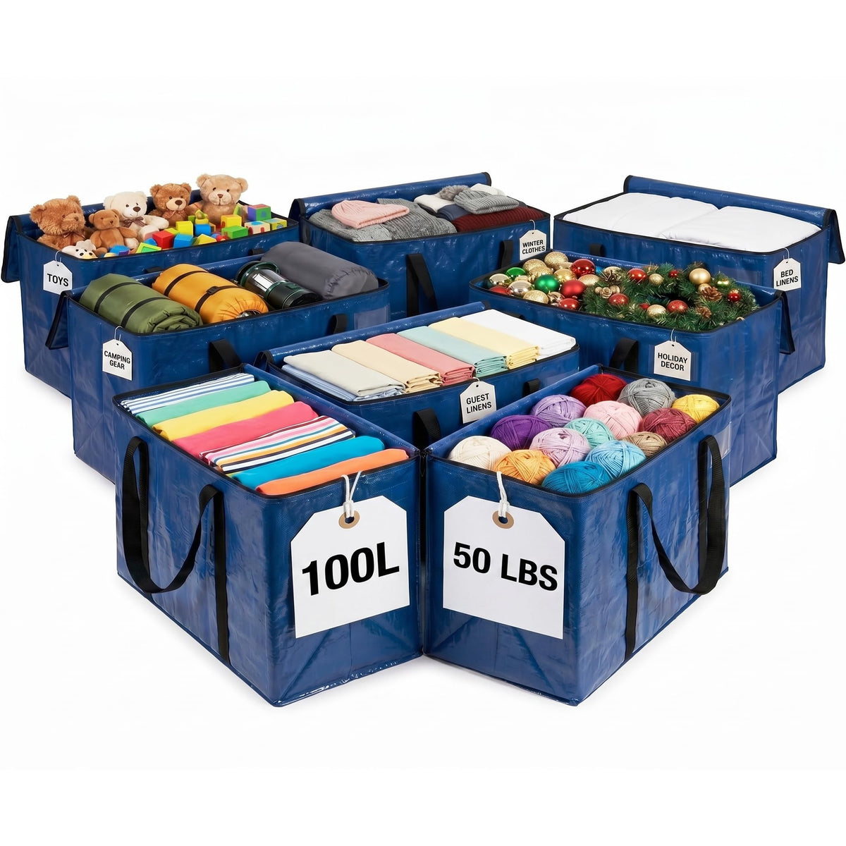 ClearSpace Heavy Duty Moving & Storage Bags (8 Pack)