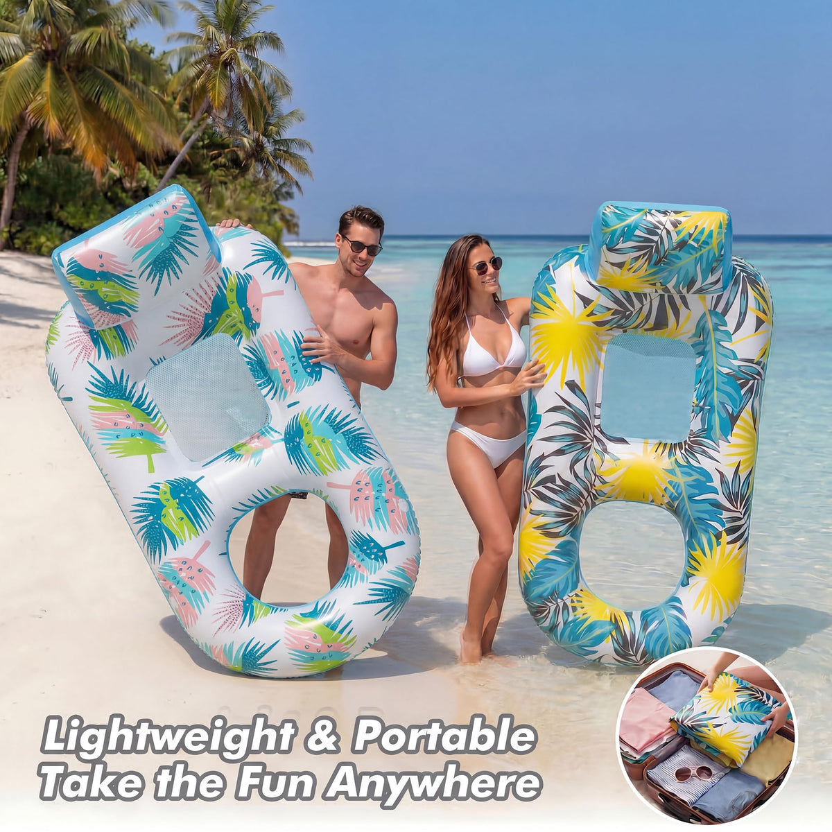 cngg v Inflatable Pool Float for Adults, 2 Pack