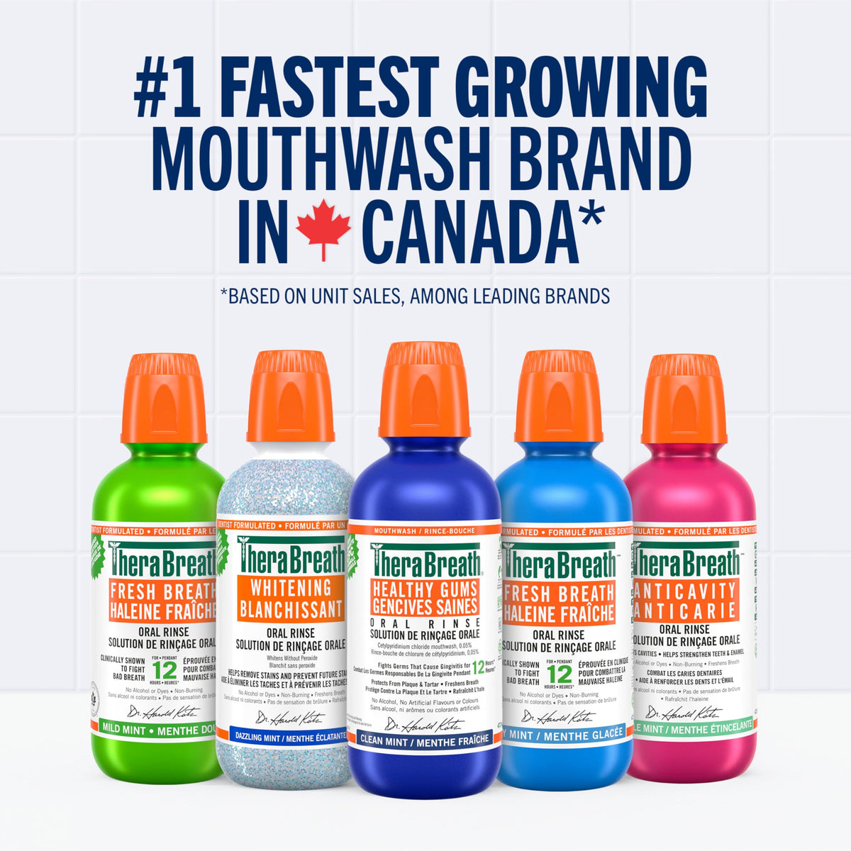 TheraBreath Healthy Gums Oral Rinse, Clean Mint, 1 L