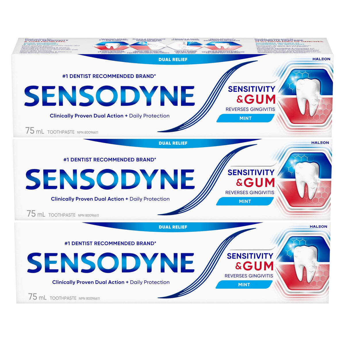 Sensodyne Sensitivity & Gum Mint Toothpaste, Pack of 3