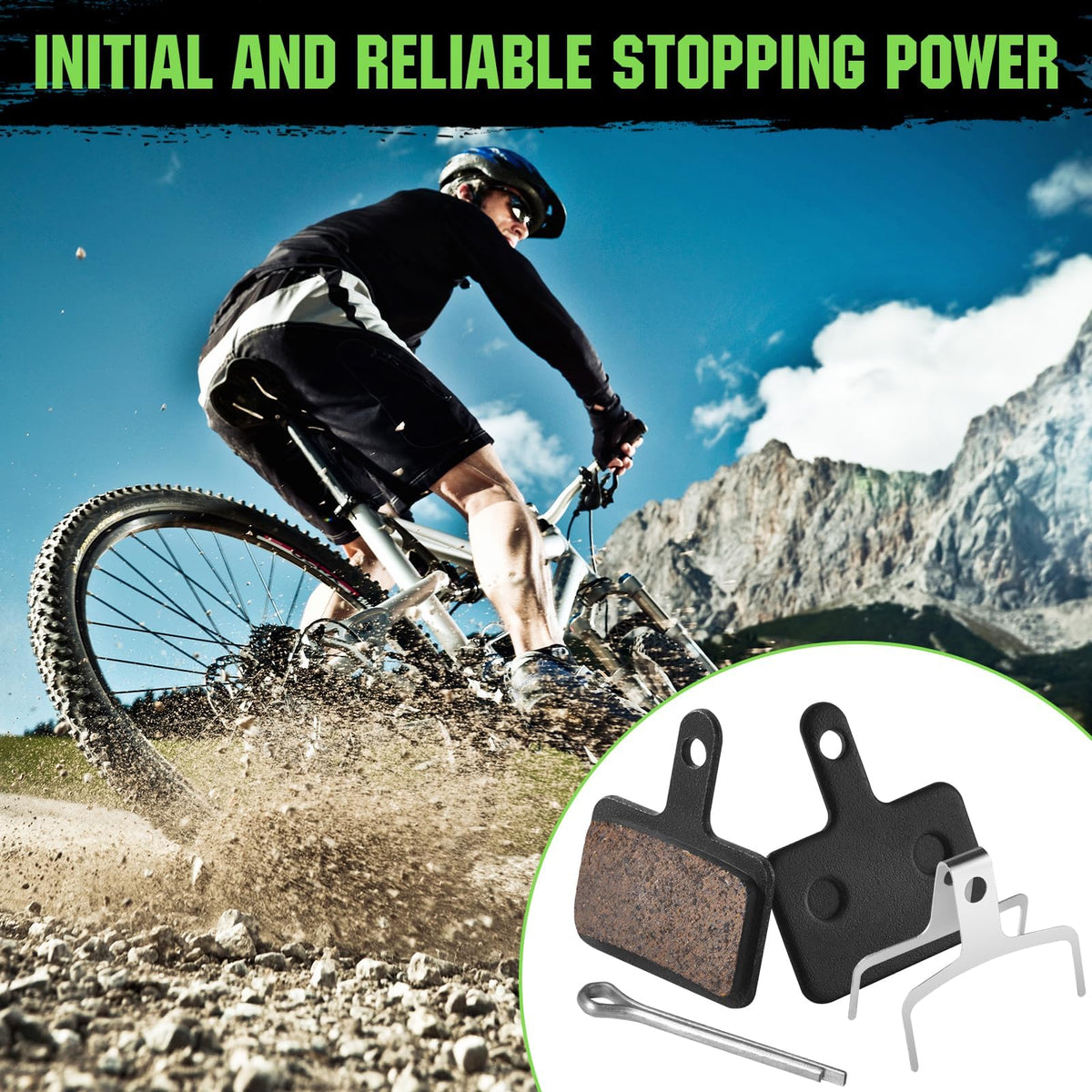 Zacro Ceramic Bike Disc Brake Pads (4 Pairs)