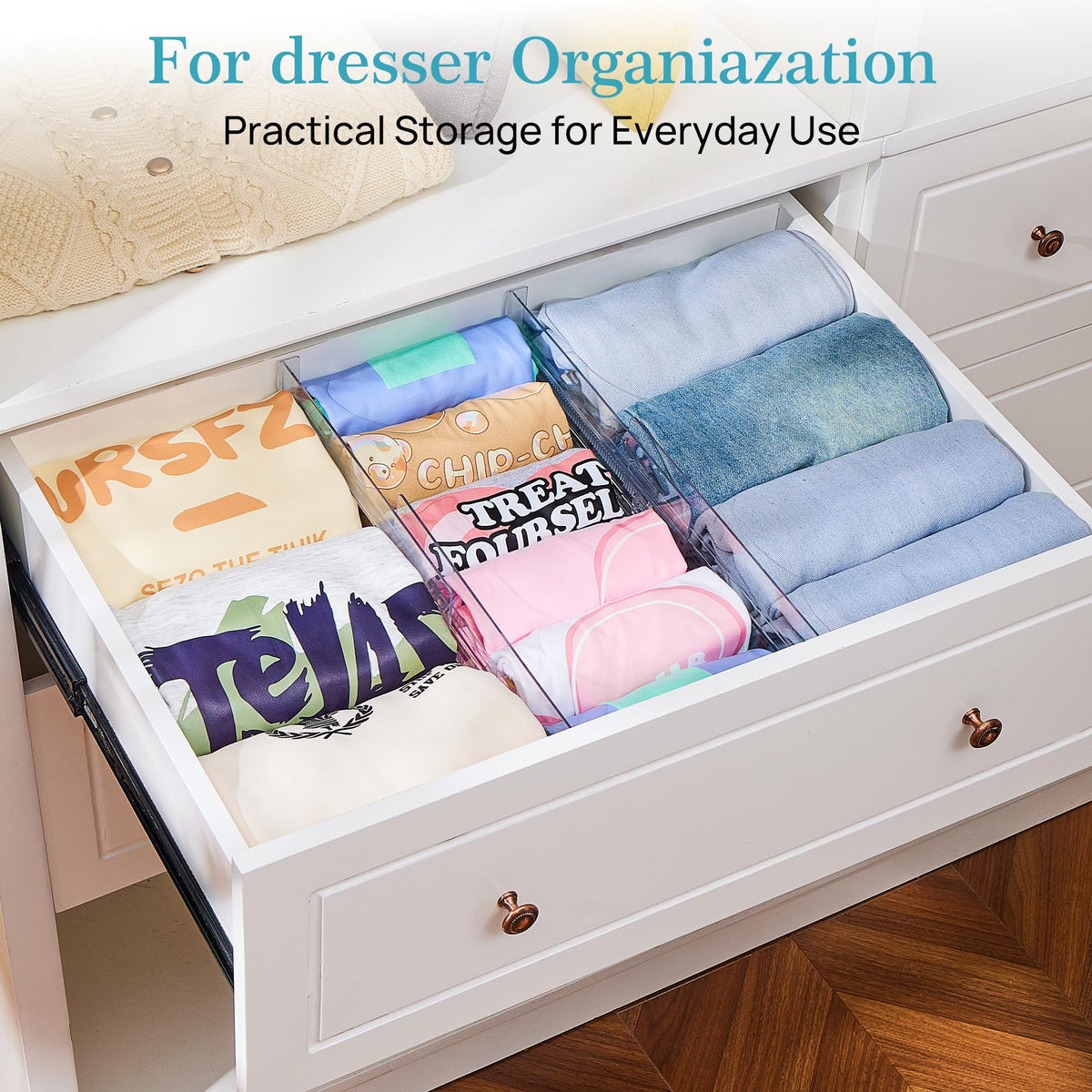 Vtopmart Adjustable Drawer Dividers, 4 Inch High, 8 Pack