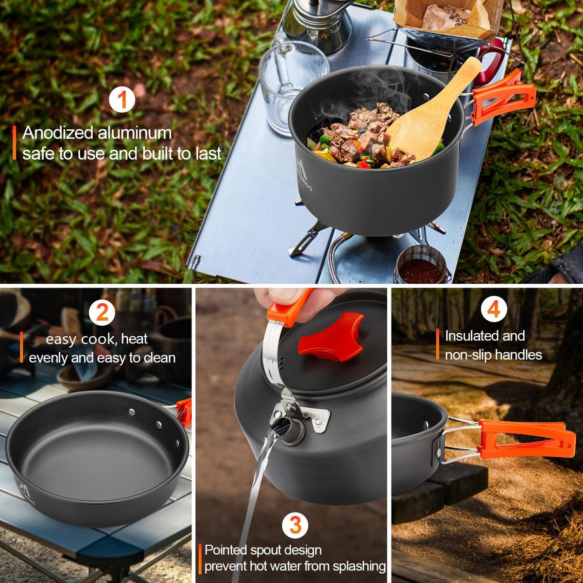 THTYBROS Camping Cookware Kit (17 Pieces)