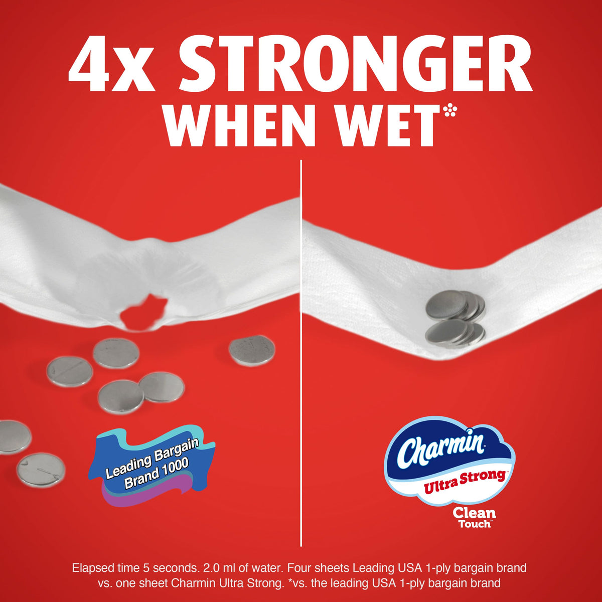Charmin Ultra Strong Toilet Paper, 12 Family Mega XL Rolls