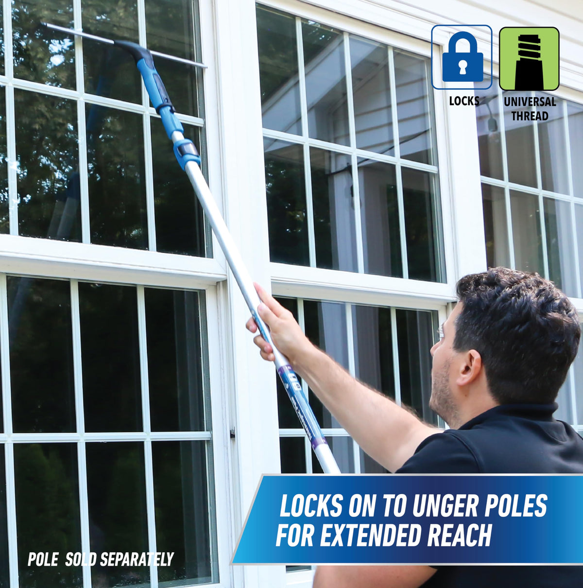 Unger Professional EZ Change Window Squeegee, 18" with 12" Channel