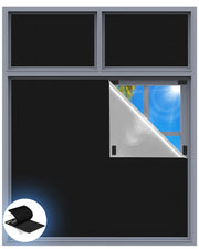 Tlany Portable Blackout Window Shade, 39 x 58 in, Black