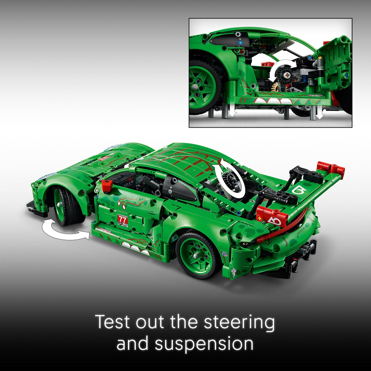 LEGO Technic Porsche 911 GT3 R Rexy AO Racing Car 42224, Ages 11+