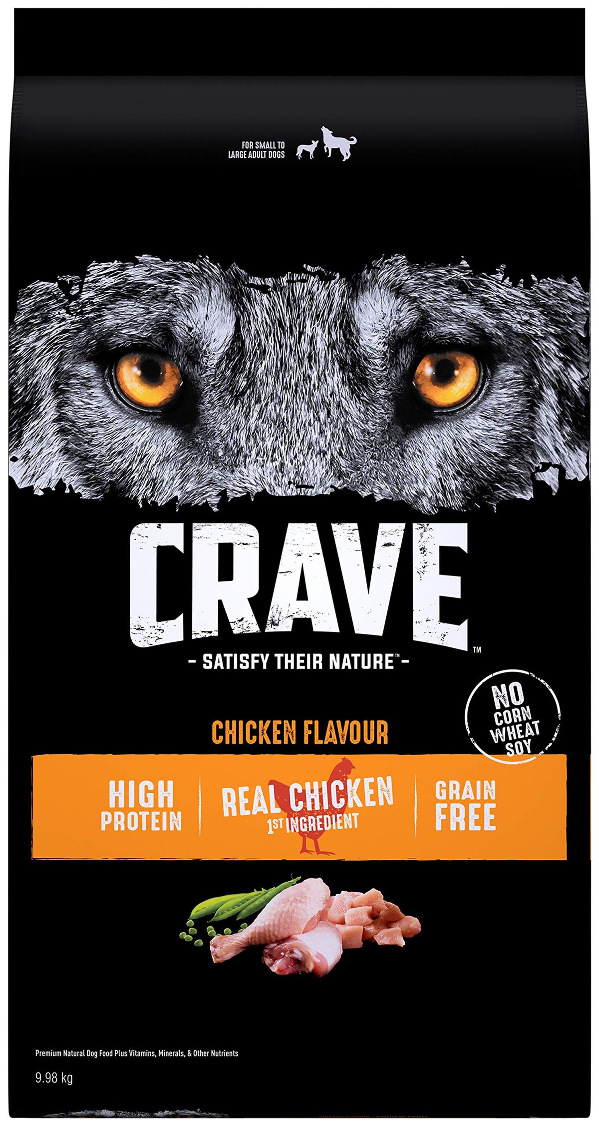 Crave Adult Dry Dog Food, Chicken Flavour, 9.98kg