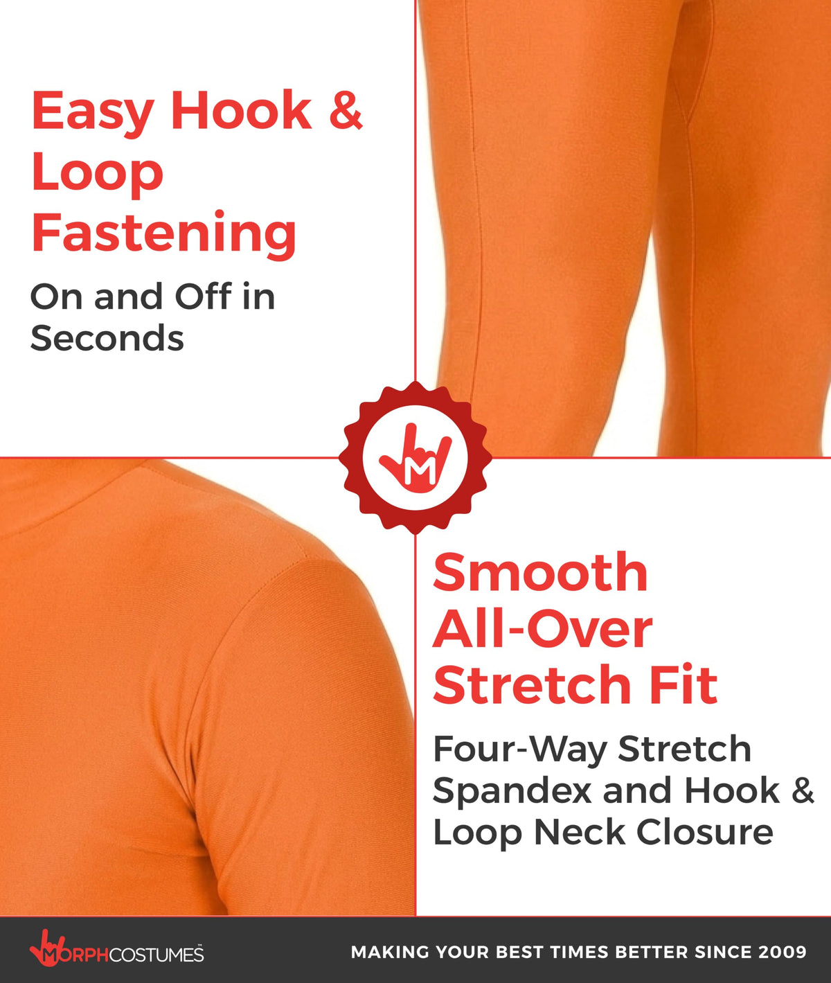 Morphsuits Orange Morphsuit, Medium