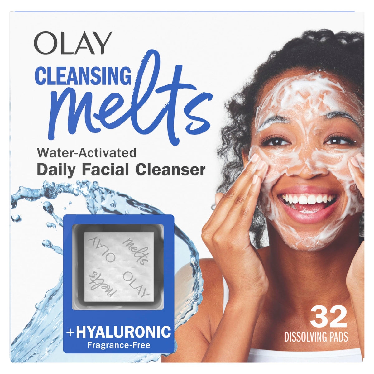 Olay Hyaluronic Acid Cleansing Melts Face Wash, 64 Count