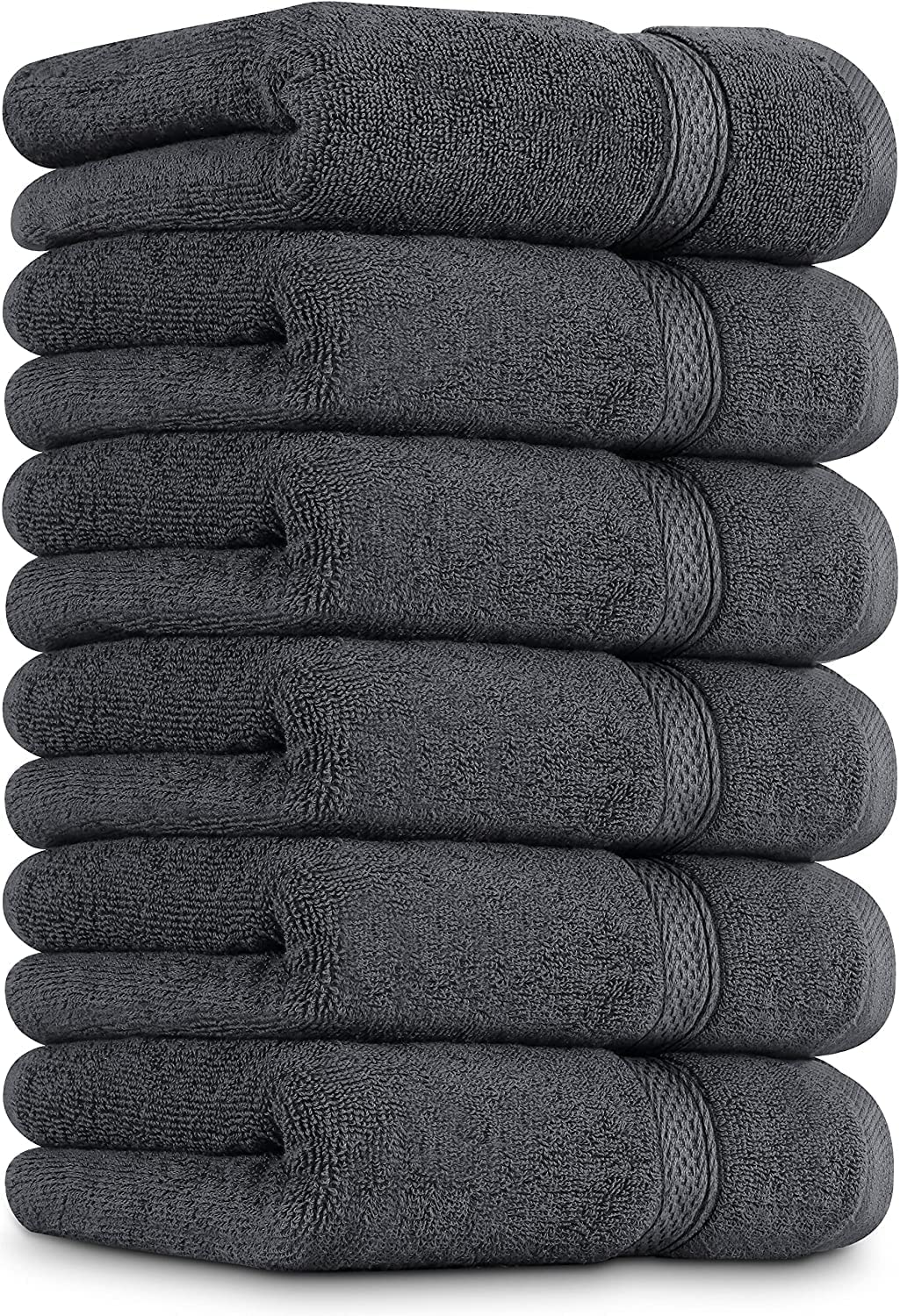 Utopia Towels Premium Hand Towels, 16" x 28", Grey (6 Pack)