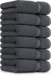 Utopia Towels Premium Hand Towels, 16" x 28", Grey (6 Pack)
