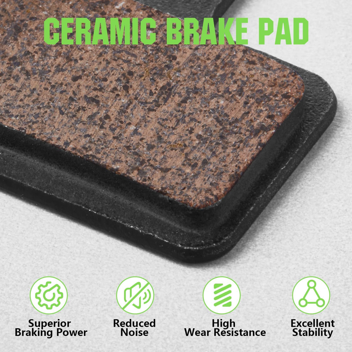 Zacro Ceramic Bike Disc Brake Pads (4 Pairs)