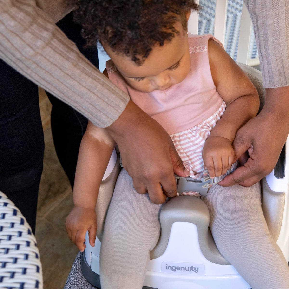 Ingenuity Baby Base 2-in-1 Booster Feeding and Floor Seat, Cashmere