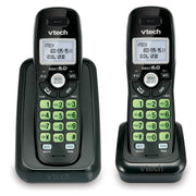 VTech CS6114-21 DECT 6.0 2-Handset Cordless Phone System, Black