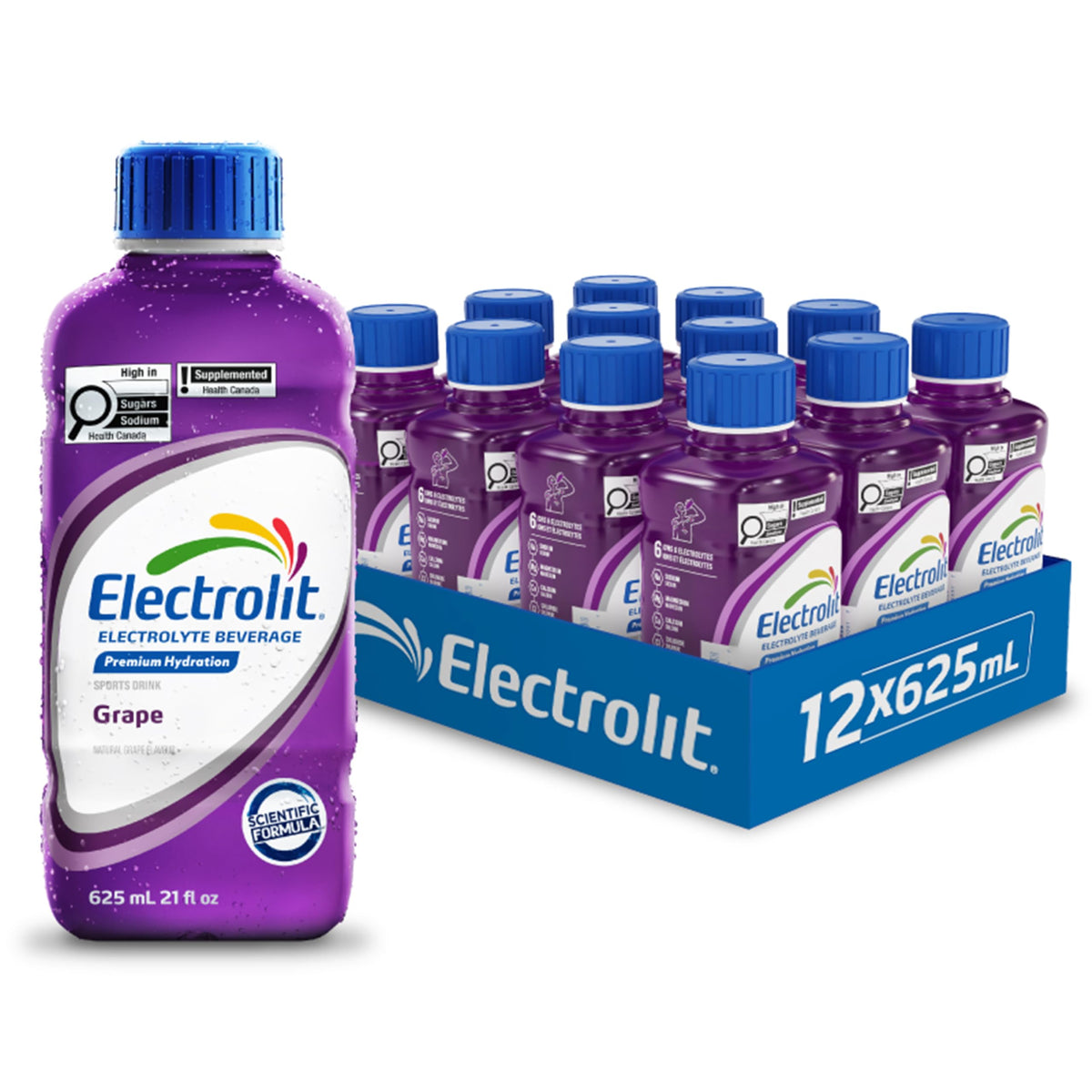 Electrolit Hydration Drink, Grape, 625ml, 12 Pack