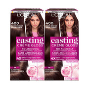 L'Oréal Paris Casting Crème Gloss, 400 Dark Brown, 2 Kits