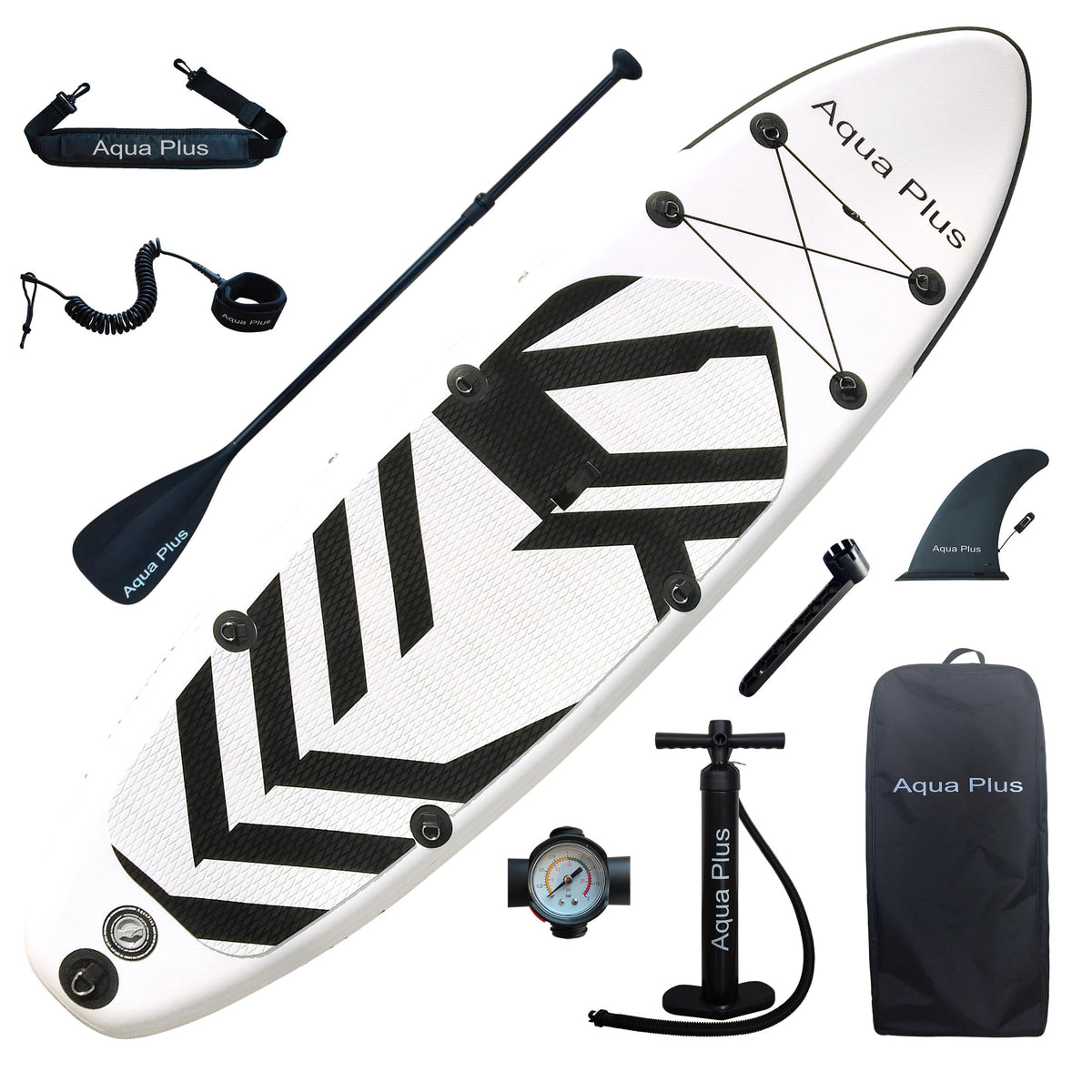 Aqua Plus 6" Inflatable Stand Up Paddle Board with Accessories