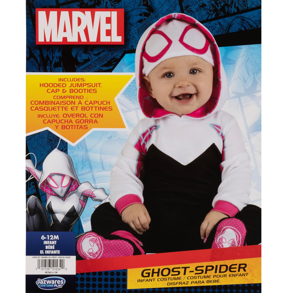 Marvel Spider-Gwen Infant Deluxe Costume, 6-12M