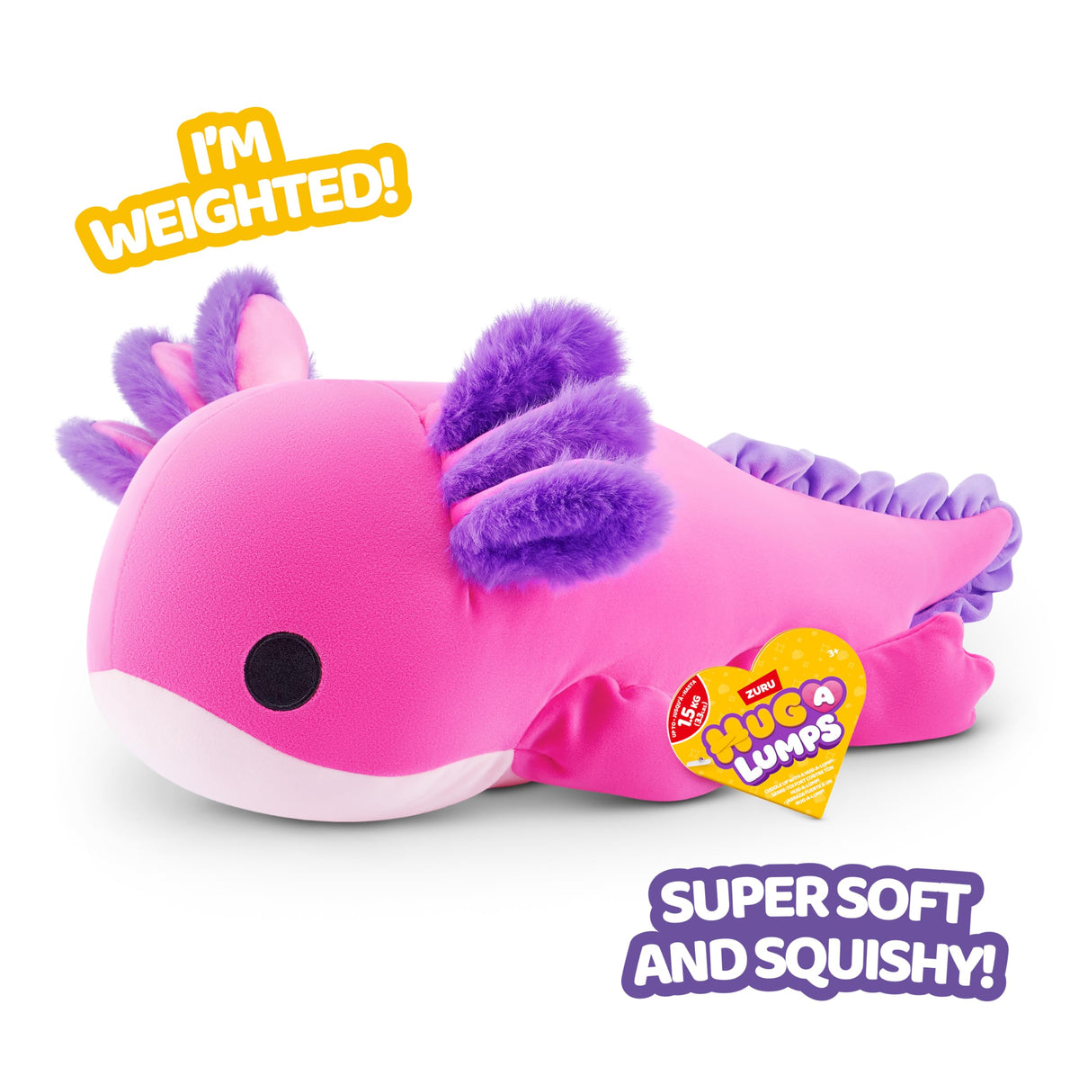 Hug-A-Lumps Series 2 Plush, Axolotl Ally, Medium