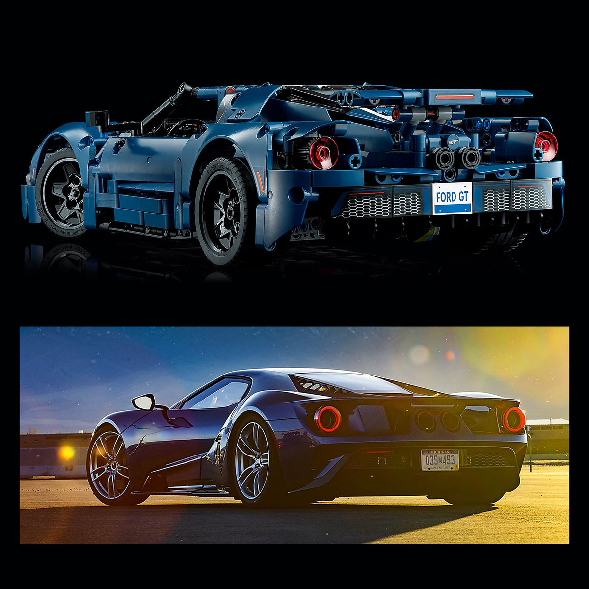 LEGO Technic 2022 Ford GT Car Model Kit, 1:12 Scale, 42154