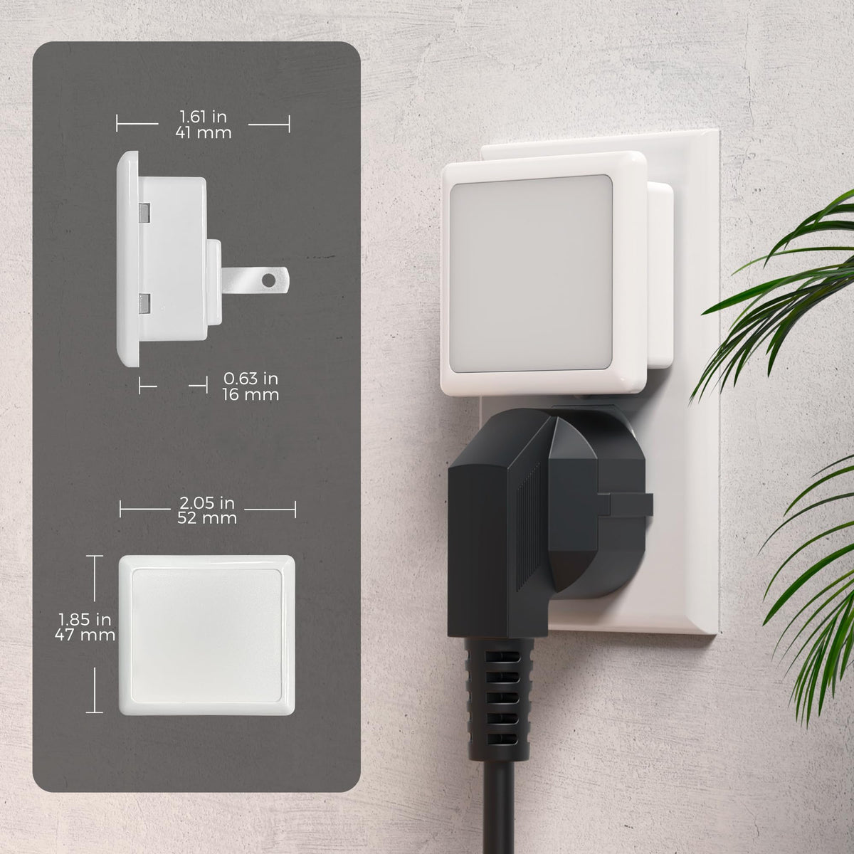 L LOHAS Plug-In LED Dusk to Dawn Night Light, Soft White (2 Pack)