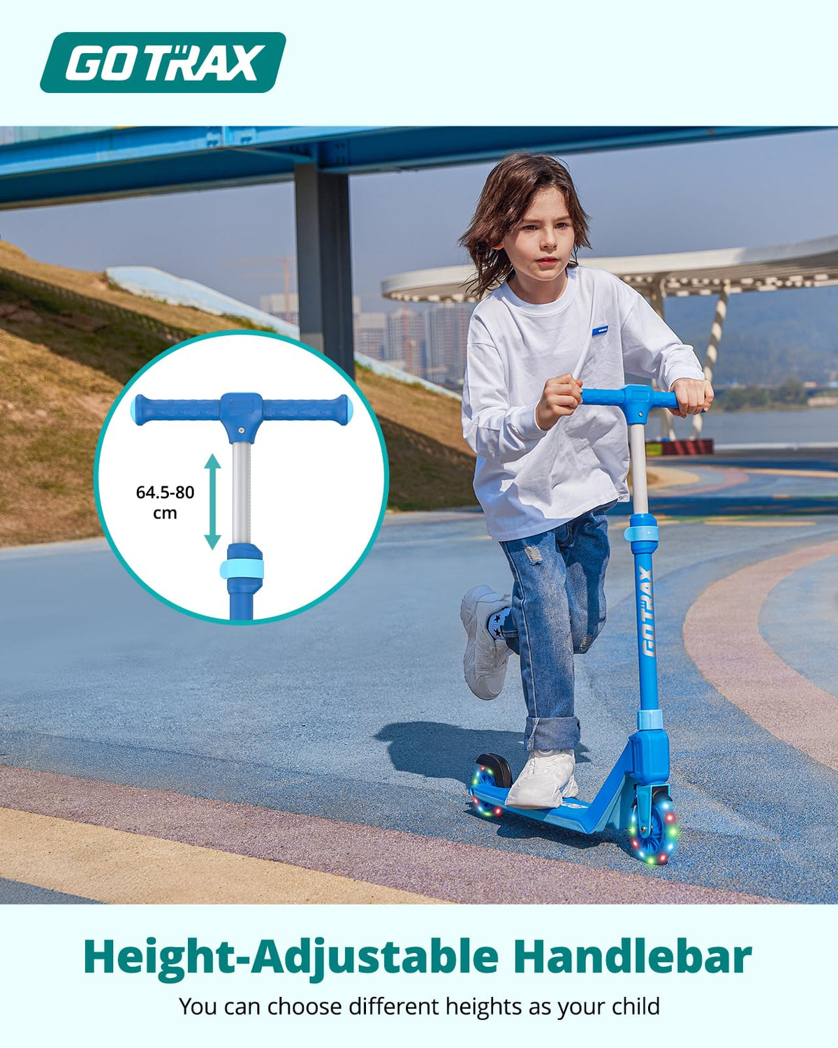 Gotrax K03 Kids' Kick Scooter with LED Wheels