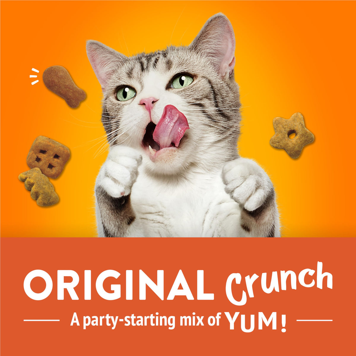 Friskies Party Mix Cat Treats, Original Crunch Chicken, 3 x 510 g