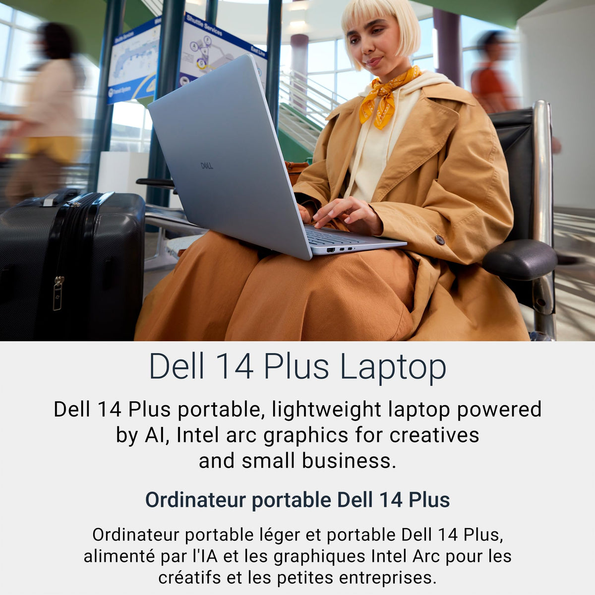 Dell 14 Plus Laptop, QHD+, Intel Core Ultra 7 258V, 32GB RAM