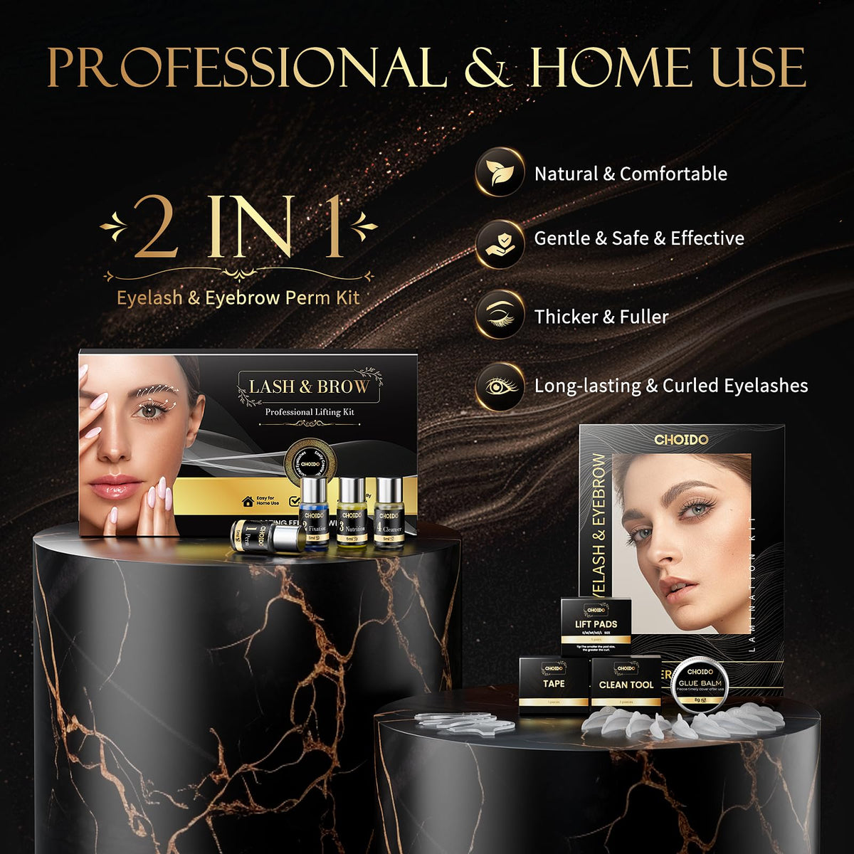 Lash Lift and Brow Lamination Kit, 2-in-1