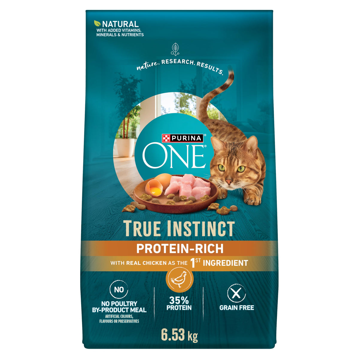 Purina ONE True Instinct Grain Free Dry Cat Food, Chicken, 6.53 kg