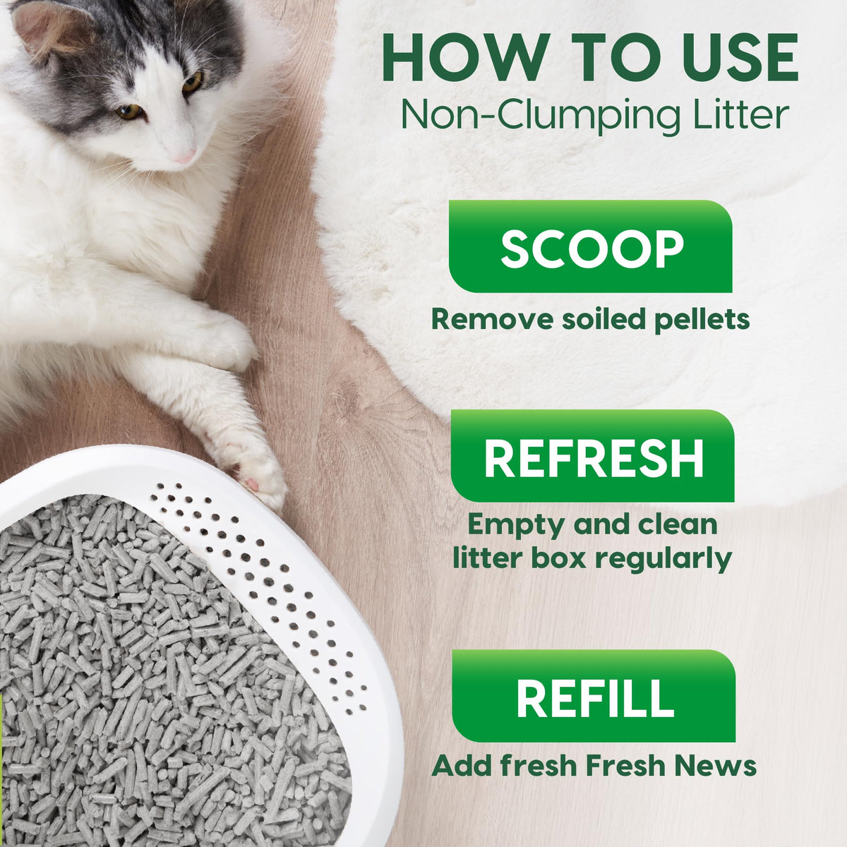 Fresh News Cat Litter, 25 lb, Beige