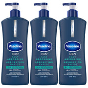Vaseline Men 3-in-1 Body, Face and Hands Lotion, 600 mL, 3 Pack