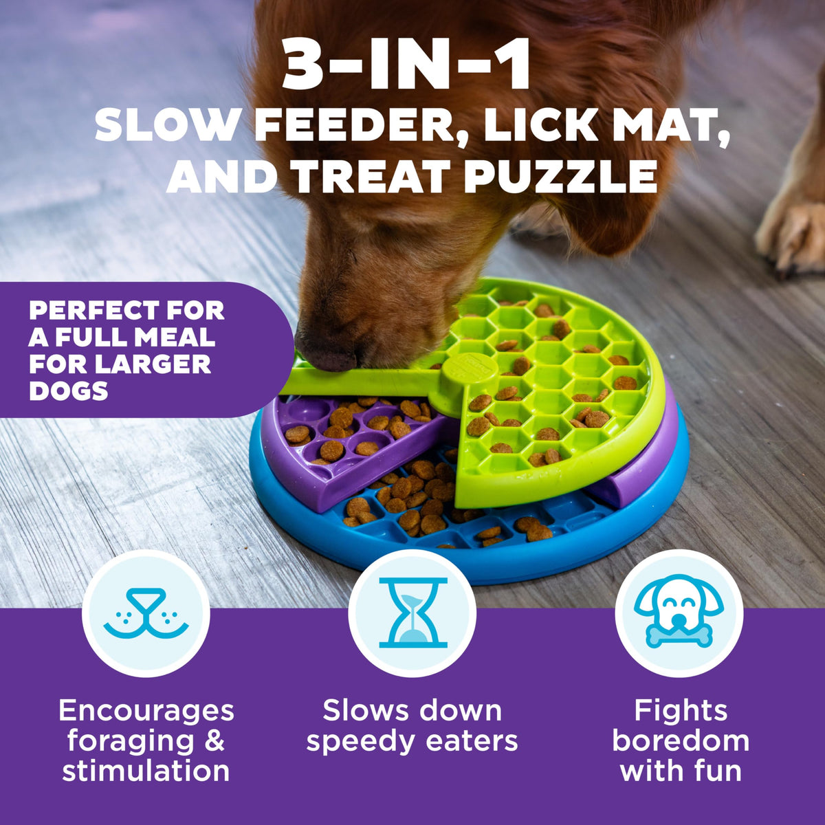Outward Hound Nina Ottosson Lickin' Layers Dog Treat Puzzle, 10"