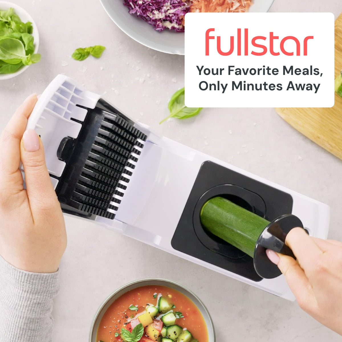 Fullstar Pro Vegetable Chopper & Spiralizer, 4 Blades